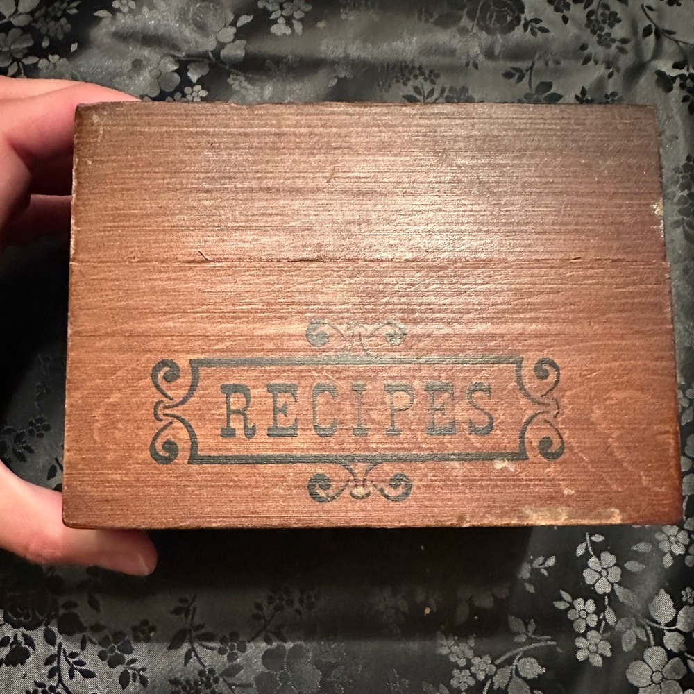 Vintage Wooden Recipe Box